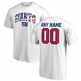 Men's Customized New York Giants NFL Pro Line by Fanatics Branded Any Name & Number Banner Wave T-Shirt White,baseball caps,new era cap wholesale,wholesale hats